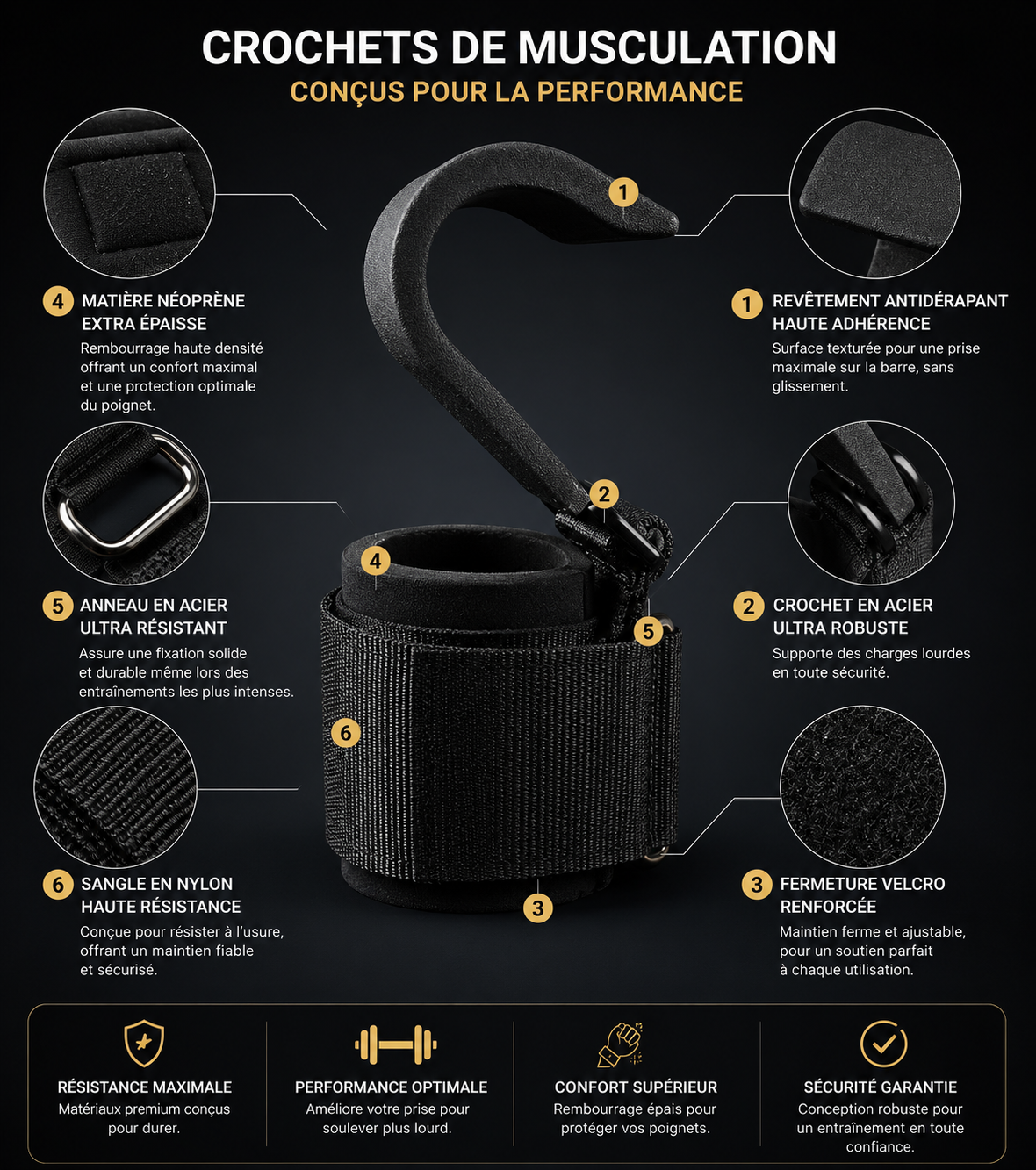 Crochets de musculation