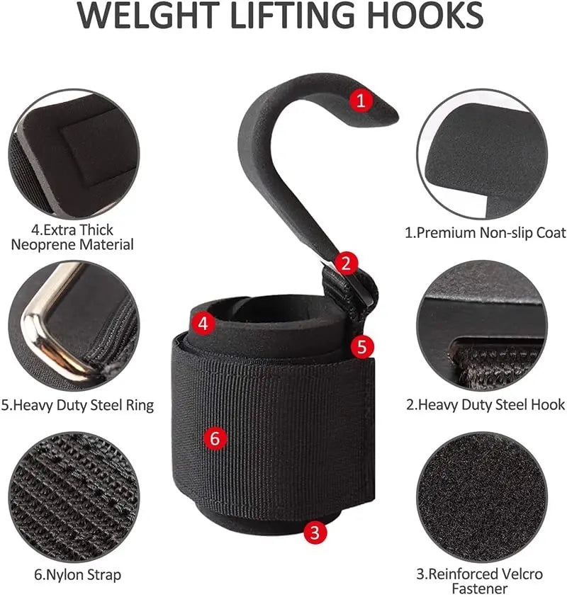 Crochets de musculation premium